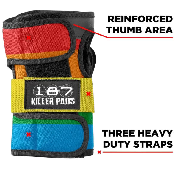 187 Killer Pads wrist guard rainbow