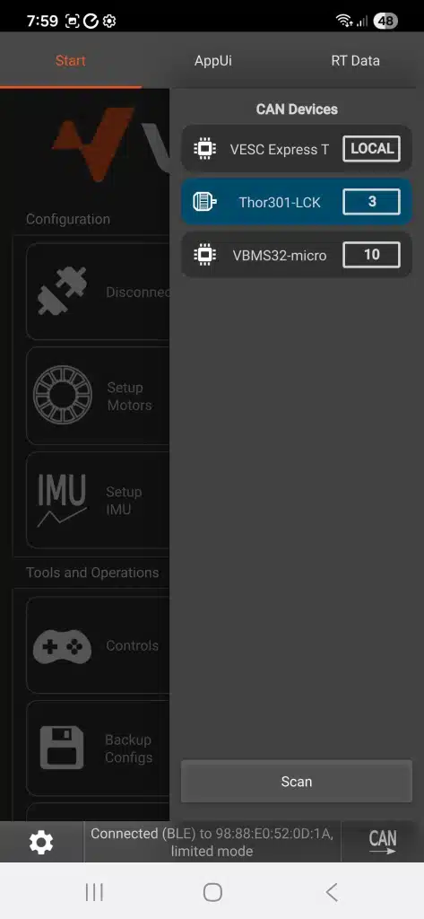 Fungineers Quick Start VESC Tool CAN Devices