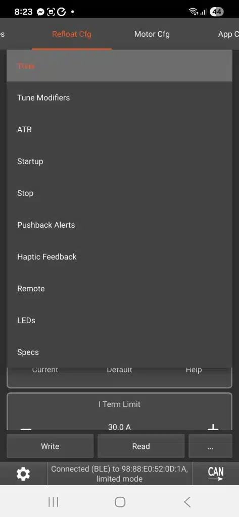 Fungineers Quick Start VESC Tool Refloat Cfg