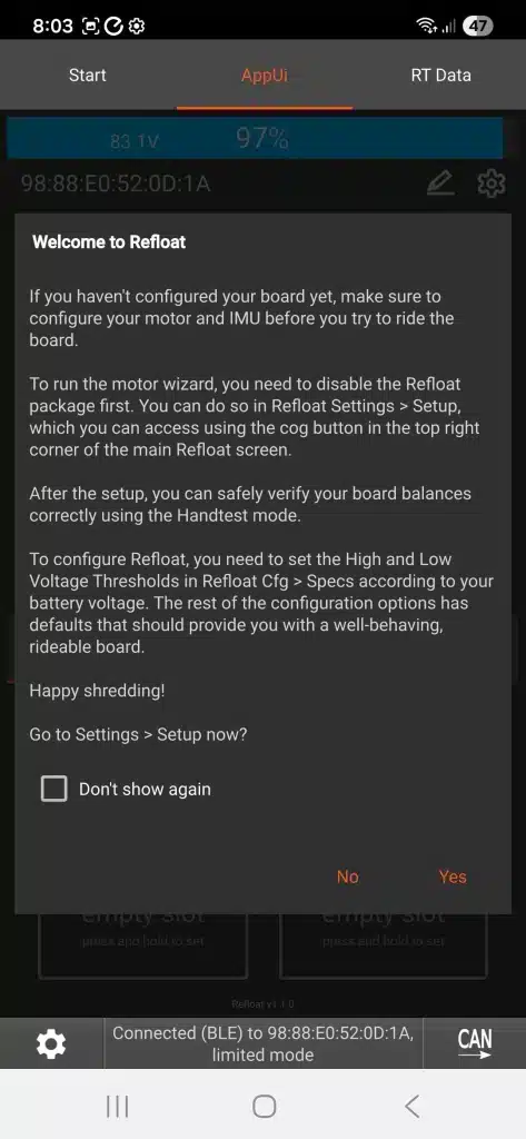 Fungineers Quick Start VESC Tool Welcome To Refloat