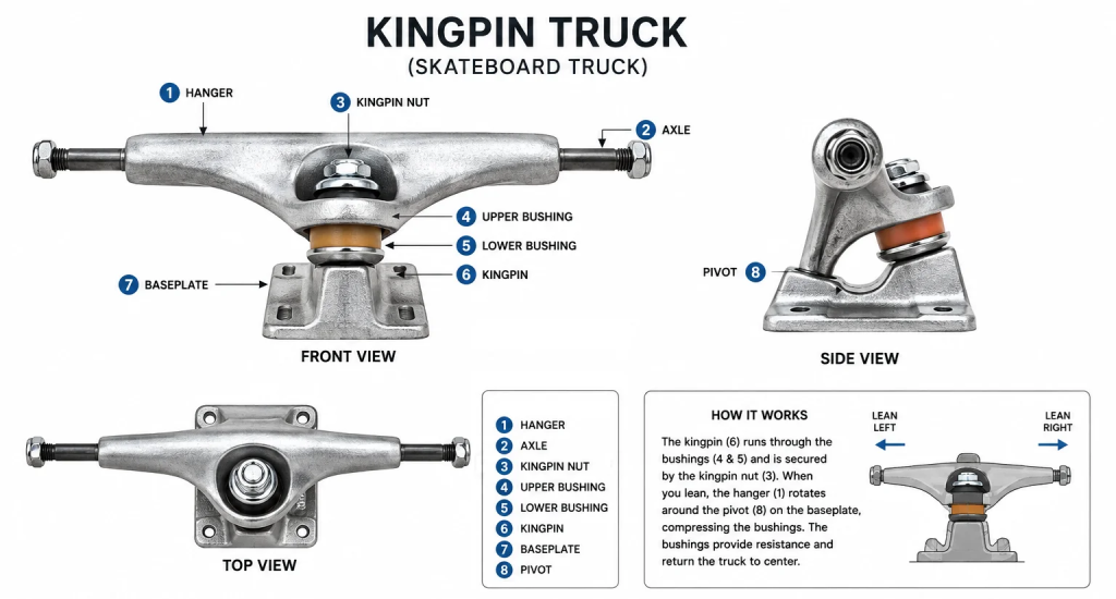 Electric Skateboard Kingpin Truck